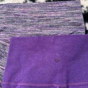 Lululemon Purple Align Leggings Bundle- Heathered Purple and Rare Gummy Logo